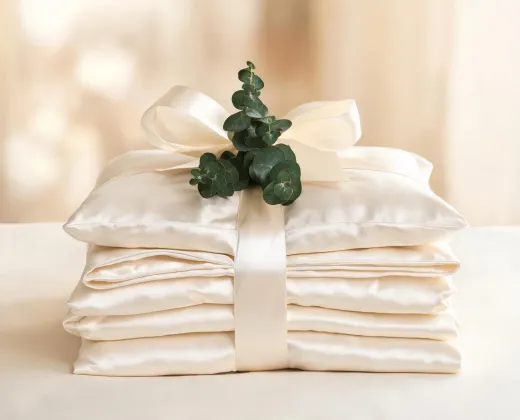 Silk bedding gift for newlyweds